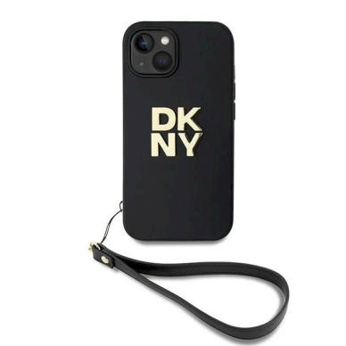 Dėklas DKNY Wrist Strap Stock Logo iPhone 14 / 15 / 13 - Juodas 1 Dėklas DKNY Wrist Strap Stock Logo iPhone 14 / 15 / 13 - Juodas 1