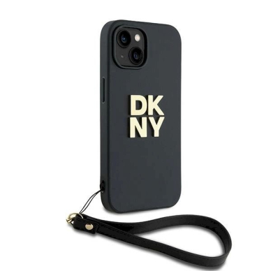 Dėklas DKNY Wrist Strap Stock Logo iPhone 14 / 15 / 13 - Juodas 2 Dėklas DKNY Wrist Strap Stock Logo iPhone 14 / 15 / 13 - Juodas 2