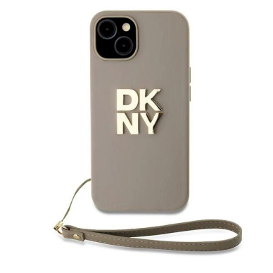 Dėklas DKNY Wrist Strap Stock Logo iPhone 15 Plus - Smėlinis 1 Dėklas DKNY Wrist Strap Stock Logo iPhone 15 Plus - Smėlinis 1