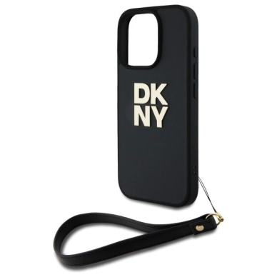 Dėklas DKNY Wrist Strap Stock Logo iPhone 16 Pro - Juodas 4 Dėklas DKNY Wrist Strap Stock Logo iPhone 16 Pro - Juodas 4