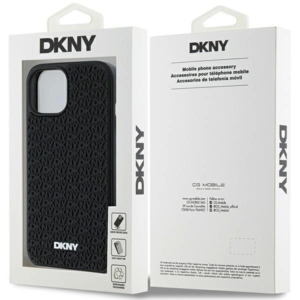Dėklas DKNY 3D Rubber Repeat Pattern  iPhone 15/14/13 - Juodas 7 Dėklas DKNY 3D Rubber Repeat Pattern  iPhone 15/14/13 - Juodas 7