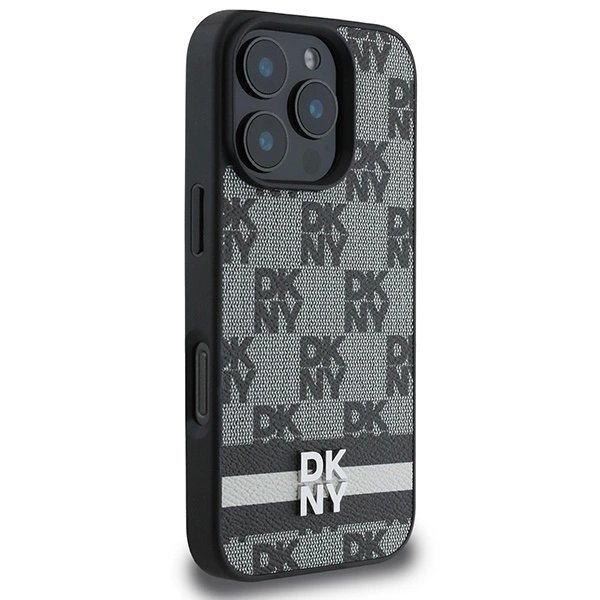 Dėklas DKNY Checkered Pattern  Printed Stripes  iPhone 16 Pro Max - Juodas 3 Dėklas DKNY Checkered Pattern  Printed Stripes  iPhone 16 Pro Max - Juodas 3