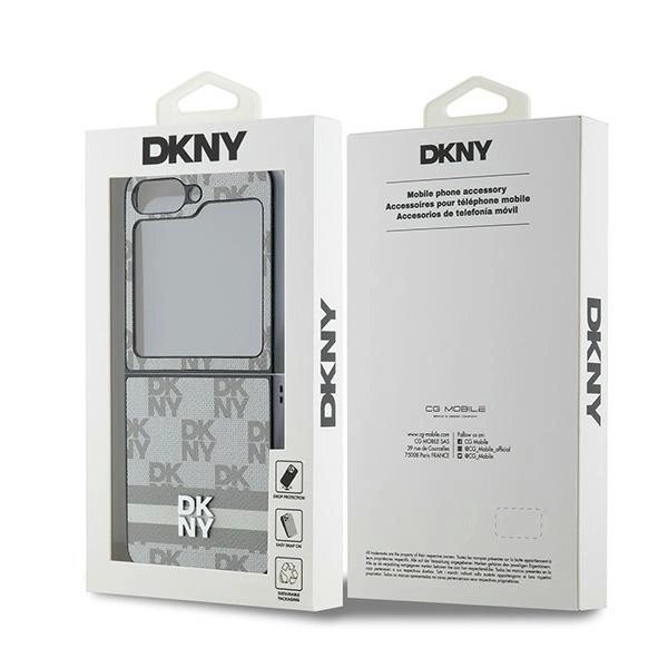 DKNY Checkered Pattern Printed Stripes Dėklas Samsung Galaxy Z Flip 6 - Beige 7 DKNY Checkered Pattern Printed Stripes Dėklas Samsung Galaxy Z Flip 6 - Beige 7