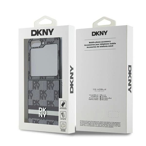 DKNY Checkered Pattern Printed Stripes Dėklas Samsung Galaxy Z Flip 6 - Juodas 7 DKNY Checkered Pattern Printed Stripes Dėklas Samsung Galaxy Z Flip 6 - Juodas 7