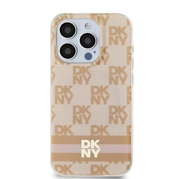 Dėklas DKNY IML Checkered Mono PatternPrinted Stripes MagSafeiPhone 15 / 14 / 13 - Rožinis Dėklas DKNY IML Checkered Mono PatternPrinted Stripes MagSafeiPhone 15 / 14 / 13 - Rožinis