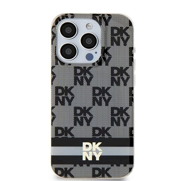 Dėklas DKNY IML Checkered Mono PatternPrinted Stripes MagSafeiPhone 15/14/13 - Juodas Dėklas DKNY IML Checkered Mono PatternPrinted Stripes MagSafeiPhone 15/14/13 - Juodas