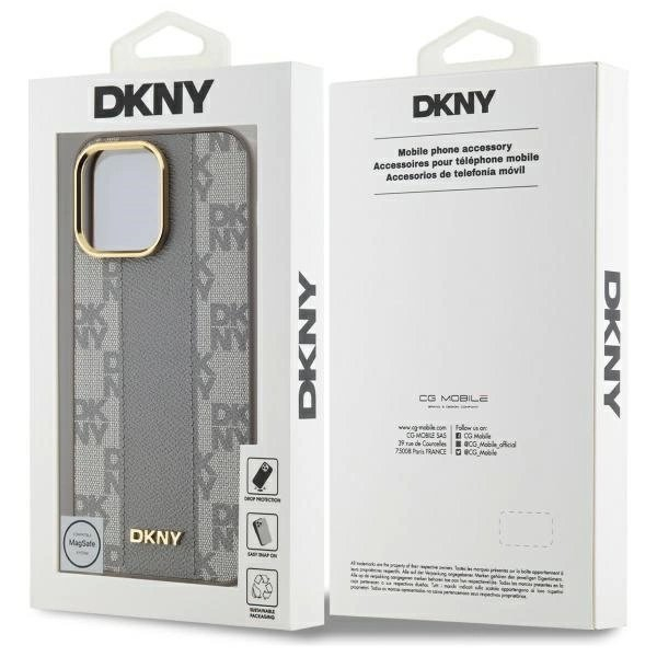 iPhone 14 Pro Max – DKNY Leather Checkered Mono Pattern MagSafe dėklas - Smėlinis 7 iPhone 14 Pro Max – DKNY Leather Checkered Mono Pattern MagSafe dėklas - Smėlinis 7