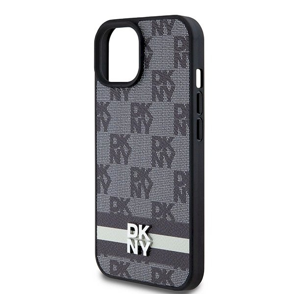Dėklas DKNY Leather Checkered Mono PatternPrinted StripesiPhone 15/14/13 - Juodas 5 Dėklas DKNY Leather Checkered Mono PatternPrinted StripesiPhone 15/14/13 - Juodas 5