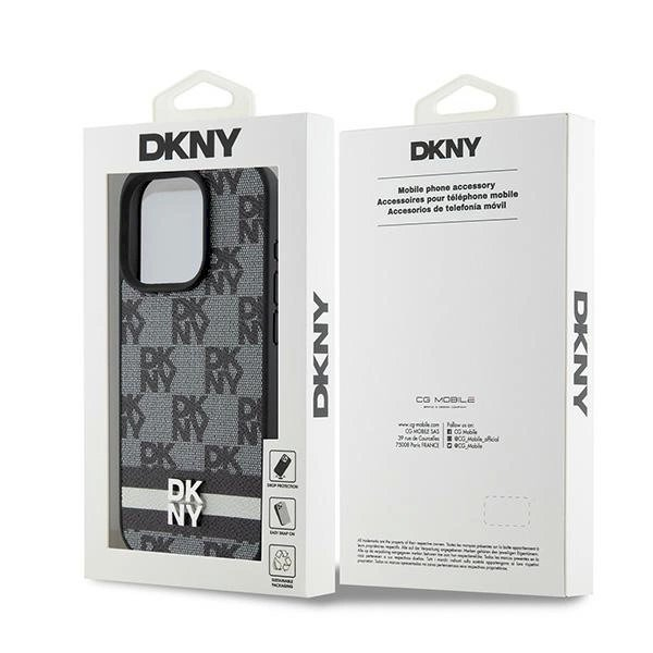 Dėklas DKNY Leather Checkered Mono PatternPrinted Stripes iPhone 15 Pro Case - Juodas 7 Dėklas DKNY Leather Checkered Mono PatternPrinted Stripes iPhone 15 Pro Case - Juodas 7