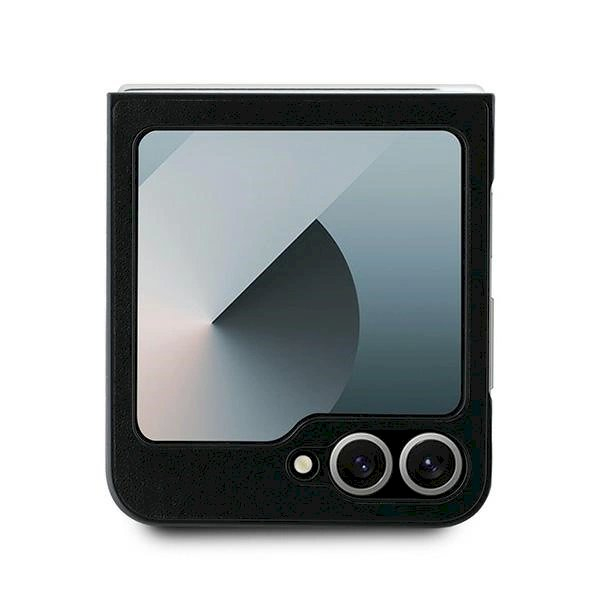 DKNY Leather Metal Stack Logo Dėklas Samsung Galaxy Z Flip 6 - Juodas 2 DKNY Leather Metal Stack Logo Dėklas Samsung Galaxy Z Flip 6 - Juodas 2