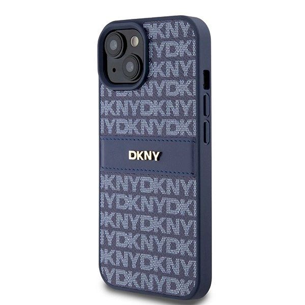 Dėklas DKNY Leather Mono StripeMetal LogoiPhone 15 / 14 / 13 - Mėlynas 1 Dėklas DKNY Leather Mono StripeMetal LogoiPhone 15 / 14 / 13 - Mėlynas 1