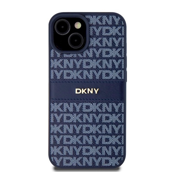 Dėklas DKNY Leather Mono StripeMetal LogoiPhone 15 / 14 / 13 - Mėlynas 2 Dėklas DKNY Leather Mono StripeMetal LogoiPhone 15 / 14 / 13 - Mėlynas 2