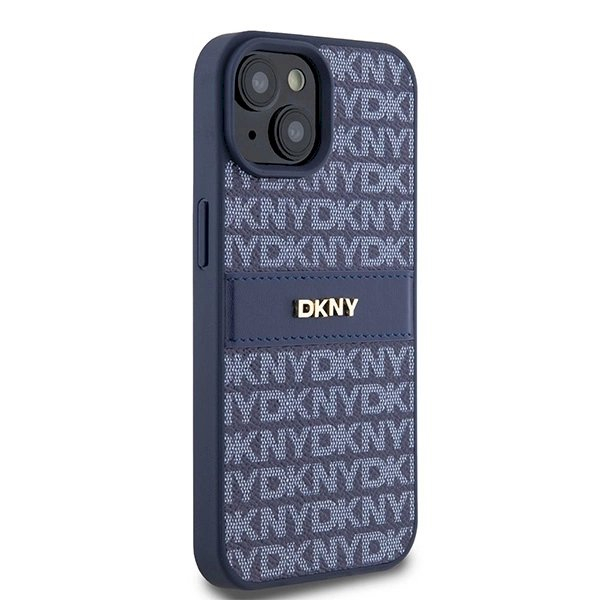 Dėklas DKNY Leather Mono StripeMetal LogoiPhone 15 / 14 / 13 - Mėlynas 3 Dėklas DKNY Leather Mono StripeMetal LogoiPhone 15 / 14 / 13 - Mėlynas 3