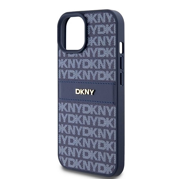 Dėklas DKNY Leather Mono StripeMetal LogoiPhone 15 / 14 / 13 - Mėlynas 5 Dėklas DKNY Leather Mono StripeMetal LogoiPhone 15 / 14 / 13 - Mėlynas 5