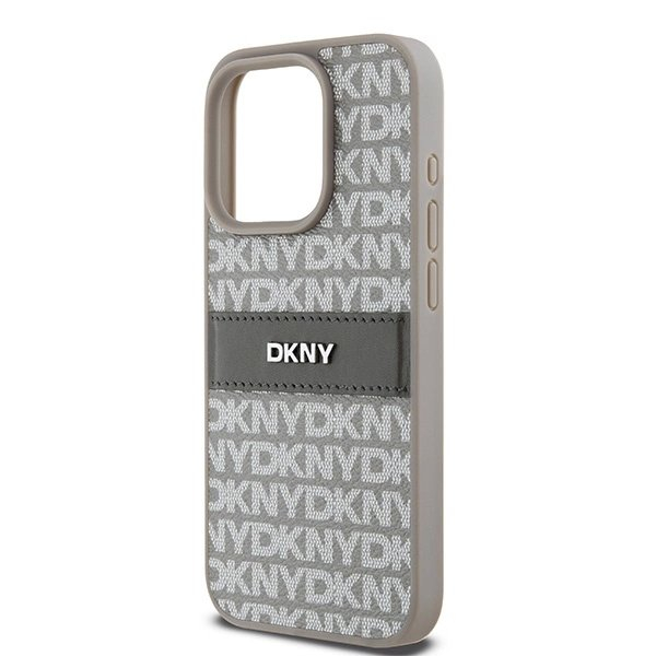 Dėklas DKNY Leather Mono StripeMetal LogoiPhone 15 Pro Max - Smėlinis 5 Dėklas DKNY Leather Mono StripeMetal LogoiPhone 15 Pro Max - Smėlinis 5