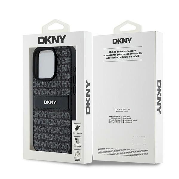 Dėklas DKNY Leather Mono StripeMetal LogoiPhone 15 Pro Max - Juodas 6 Dėklas DKNY Leather Mono StripeMetal LogoiPhone 15 Pro Max - Juodas 6
