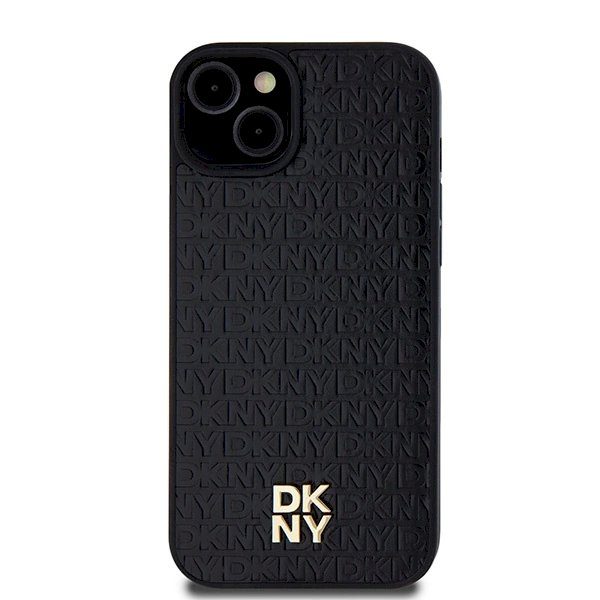 Dėklas DKNY Leather Monogram Pattern Metal Logo MagSafeiPhone 15 Plus / 14 Plus - Juodas 2 Dėklas DKNY Leather Monogram Pattern Metal Logo MagSafeiPhone 15 Plus / 14 Plus - Juodas 2