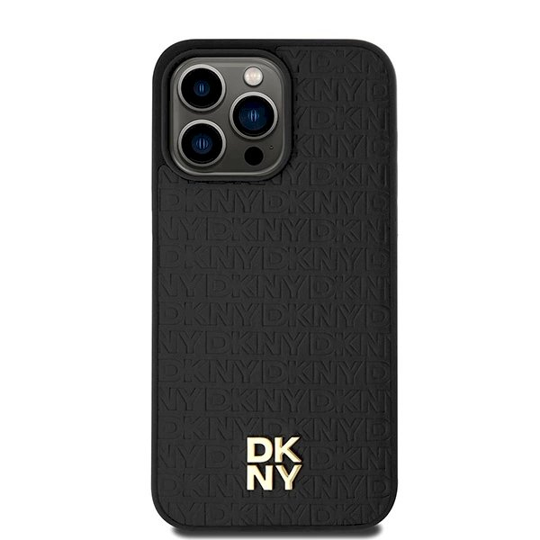 Dėklas DKNY Leather Monogram Pattern Metal Logo MagSafeiPhone 15 Pro Max - Juodas 2 Dėklas DKNY Leather Monogram Pattern Metal Logo MagSafeiPhone 15 Pro Max - Juodas 2