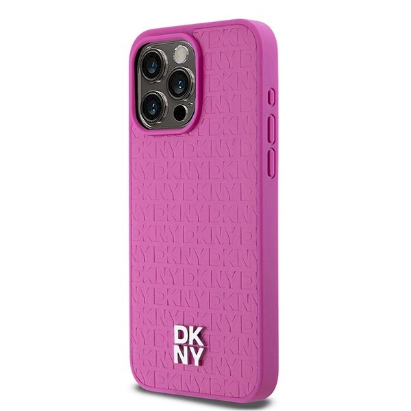 Dėklas DKNY Leather Monogram Pattern Metal Logo MagSafeiPhone 15 Pro Max - Rožinis 1 Dėklas DKNY Leather Monogram Pattern Metal Logo MagSafeiPhone 15 Pro Max - Rožinis 1