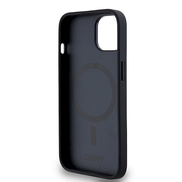 Dėklas DKNY Leather Monogram Pattern Metal Logo MagSafeiPhone 15/14/13 - Juodas 6 Dėklas DKNY Leather Monogram Pattern Metal Logo MagSafeiPhone 15/14/13 - Juodas 6