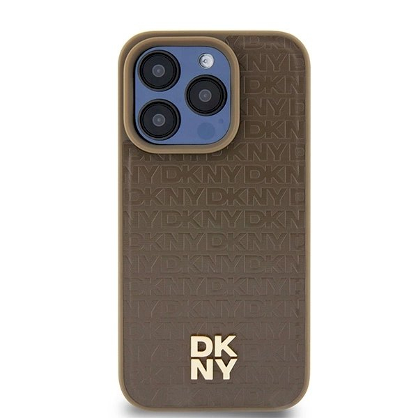 Dėklas DKNY Leather Pattern Metal Logo MagSafeiPhone 14 Pro Max - Rudas 2 Dėklas DKNY Leather Pattern Metal Logo MagSafeiPhone 14 Pro Max - Rudas 2