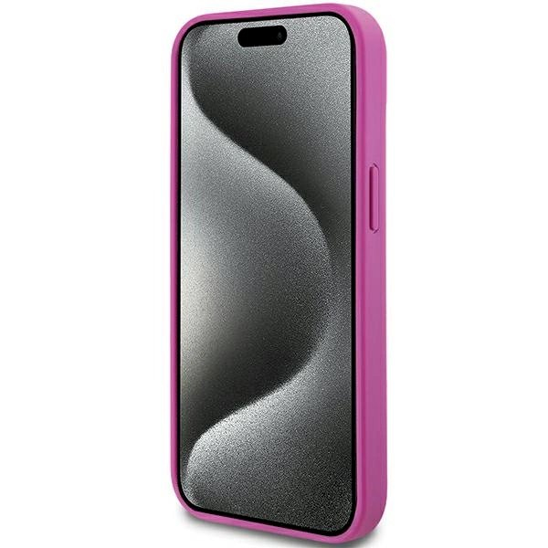 Dėklas DKNY Leather Pattern Metal Logo MagSafeiPhone 15 / 14 / 13 - Rožinis 4 Dėklas DKNY Leather Pattern Metal Logo MagSafeiPhone 15 / 14 / 13 - Rožinis 4