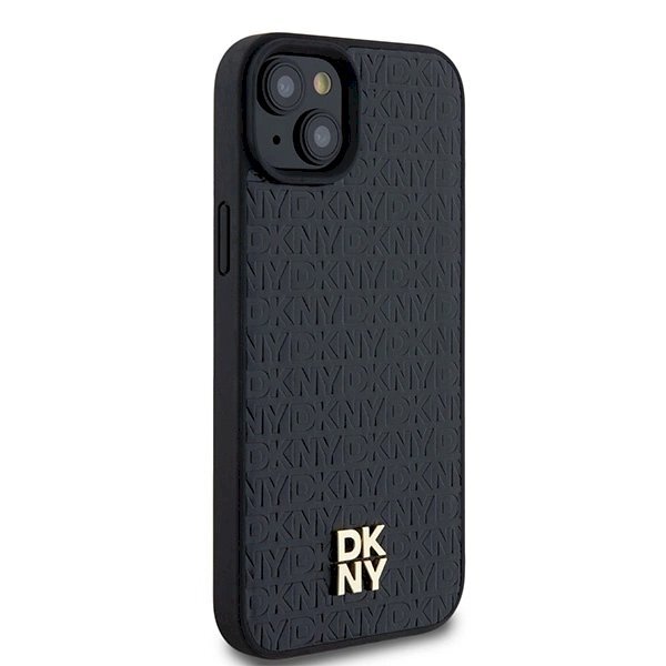 Dėklas DKNY Leather Pattern Metal Logo MagSafeiPhone 15/14/13 - Juodas 3 Dėklas DKNY Leather Pattern Metal Logo MagSafeiPhone 15/14/13 - Juodas 3