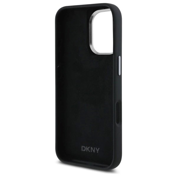 Dėklas DKNY Liquid Silicone Metal Logo iPhone 16 - Juodas 4 Dėklas DKNY Liquid Silicone Metal Logo iPhone 16 - Juodas 4