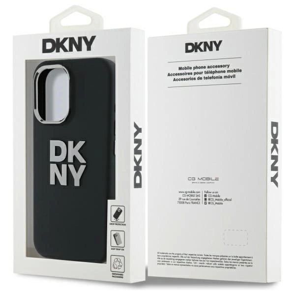 Dėklas DKNY Liquid Silicone Metal Logo iPhone 16 - Juodas 5 Dėklas DKNY Liquid Silicone Metal Logo iPhone 16 - Juodas 5