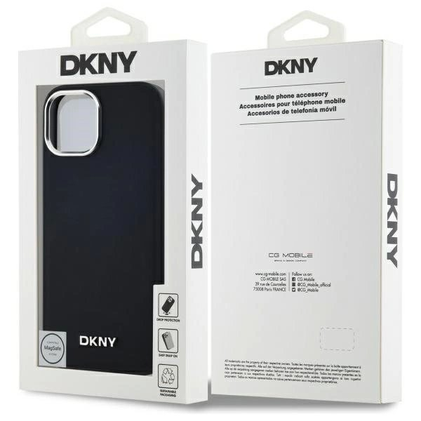 iPhone 15 – DKNY Plain Logo MagSafe dėklas - Juodas 7