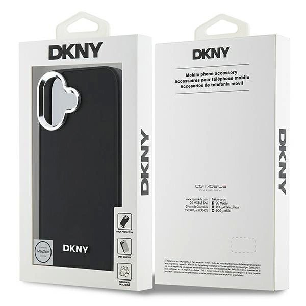 Dėklas DKNY Plain Silver Logo MagSafe iPhone 16 - Juodas 7 Dėklas DKNY Plain Silver Logo MagSafe iPhone 16 - Juodas 7