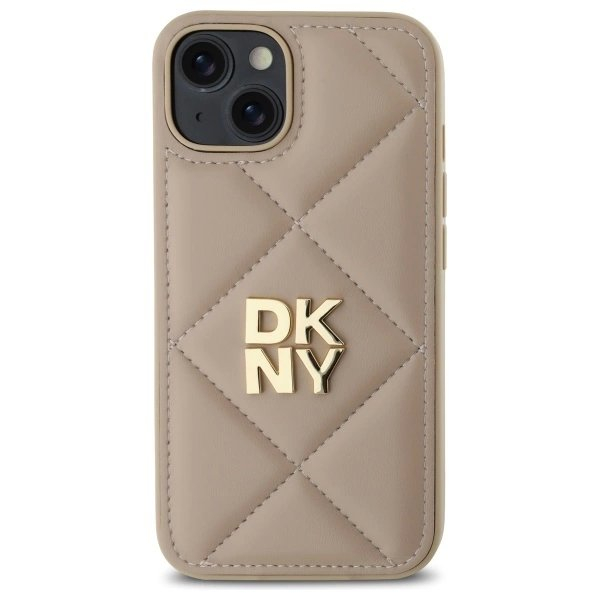 Dėklas DKNY Quilted Stack Logo iPhone 14 - Smėlinis 2 Dėklas DKNY Quilted Stack Logo iPhone 14 - Smėlinis 2
