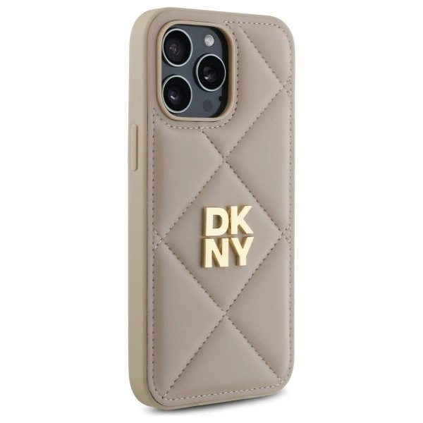 Dėklas DKNY Quilted Stack Logo iPhone 14 Pro - Smėlinis 3 Dėklas DKNY Quilted Stack Logo iPhone 14 Pro - Smėlinis 3