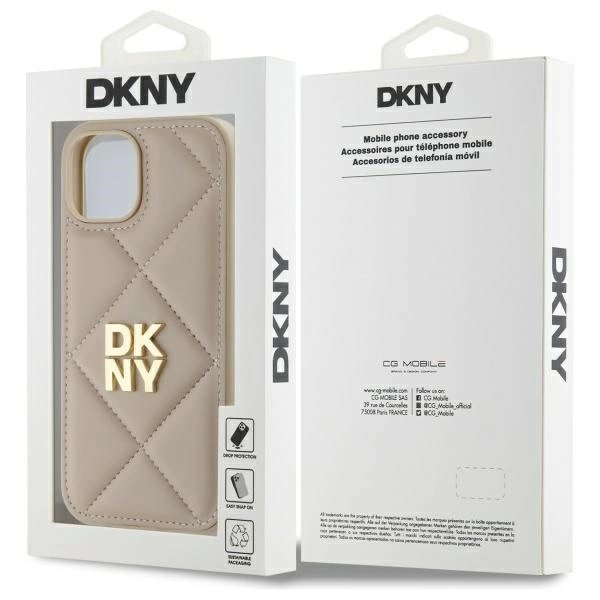 Dėklas DKNY Quilted Stack Logo iPhone 15 - Smėlinis 7 Dėklas DKNY Quilted Stack Logo iPhone 15 - Smėlinis 7