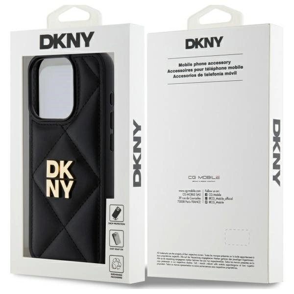 Dėklas DKNY Quilted Stack Logo iPhone 15 Pro Max  - Juodas 7