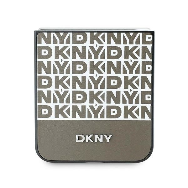 DKNY Repeat Pattern Bottom Stripe Dėklas Samsung Galaxy Z Flip 6 - Rudas 4