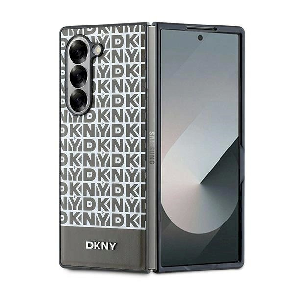 DKNY Repeat Pattern Bottom Stripe Dėklas Samsung Galaxy Z Fold 6 - Rudas DKNY Repeat Pattern Bottom Stripe Dėklas Samsung Galaxy Z Fold 6 - Rudas