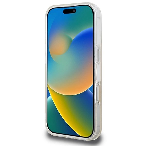 Dėklas DKNY Repeat Texture Pattern  Stripe MagSafe iPhone 16 Pro  - Rožinis 4