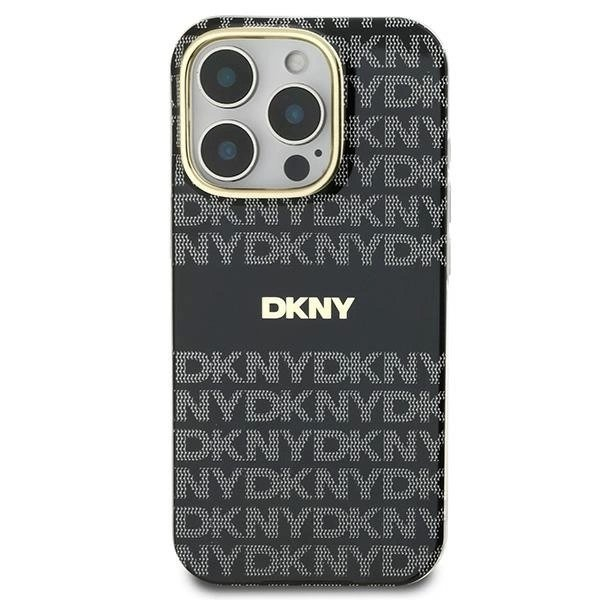 Dėklas DKNY Repeat Texture Pattern With Stripe iPhone 16 Pro Max - Juodas 2 Dėklas DKNY Repeat Texture Pattern With Stripe iPhone 16 Pro Max - Juodas 2