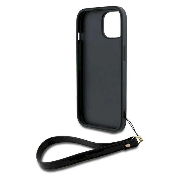 Dėklas DKNY Wrist Strap Stock Logo iPhone 14 / 15 / 13 - Juodas 3 Dėklas DKNY Wrist Strap Stock Logo iPhone 14 / 15 / 13 - Juodas 3