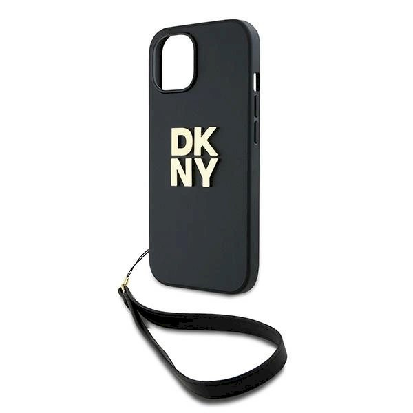 Dėklas DKNY Wrist Strap Stock Logo  iPhone 14 / 15 / 13 - Juodas 4