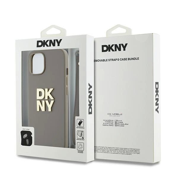 Dėklas DKNY Wrist Strap Stock Logo  iPhone 15 / 14 / 13 - Smėlinis 6 Dėklas DKNY Wrist Strap Stock Logo  iPhone 15 / 14 / 13 - Smėlinis 6