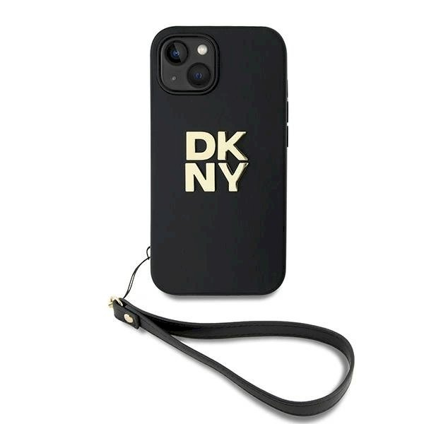 Dėklas DKNY Wrist Strap Stock Logo  iPhone 15 / 14 / 13 - Juodas 1 Dėklas DKNY Wrist Strap Stock Logo  iPhone 15 / 14 / 13 - Juodas 1
