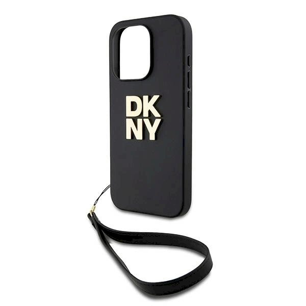 Dėklas DKNY Wrist Strap Stock Logo iPhone 15 Pro - Juodas 3 Dėklas DKNY Wrist Strap Stock Logo iPhone 15 Pro - Juodas 3