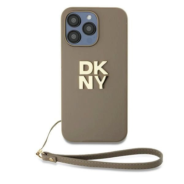 Dėklas DKNY Wrist Strap Stock Logo iPhone 15 Pro Max - Smėlinis 1 Dėklas DKNY Wrist Strap Stock Logo iPhone 15 Pro Max - Smėlinis 1