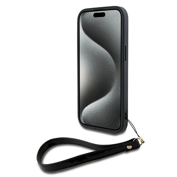 Dėklas DKNY Wrist Strap Stock Logo iPhone 15 Plus - Juodas 5 Dėklas DKNY Wrist Strap Stock Logo iPhone 15 Plus - Juodas 5