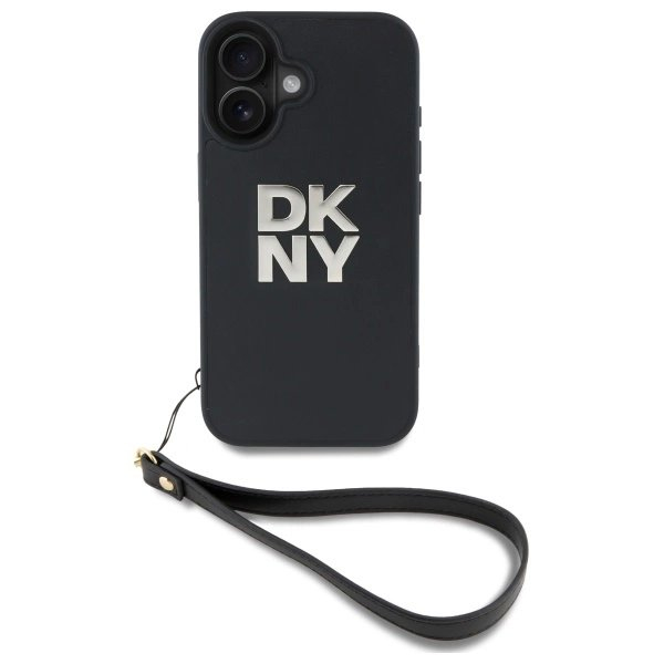 Dėklas DKNY Wrist Strap Stock Logo iPhone 16 - Juodas 1 Dėklas DKNY Wrist Strap Stock Logo iPhone 16 - Juodas 1