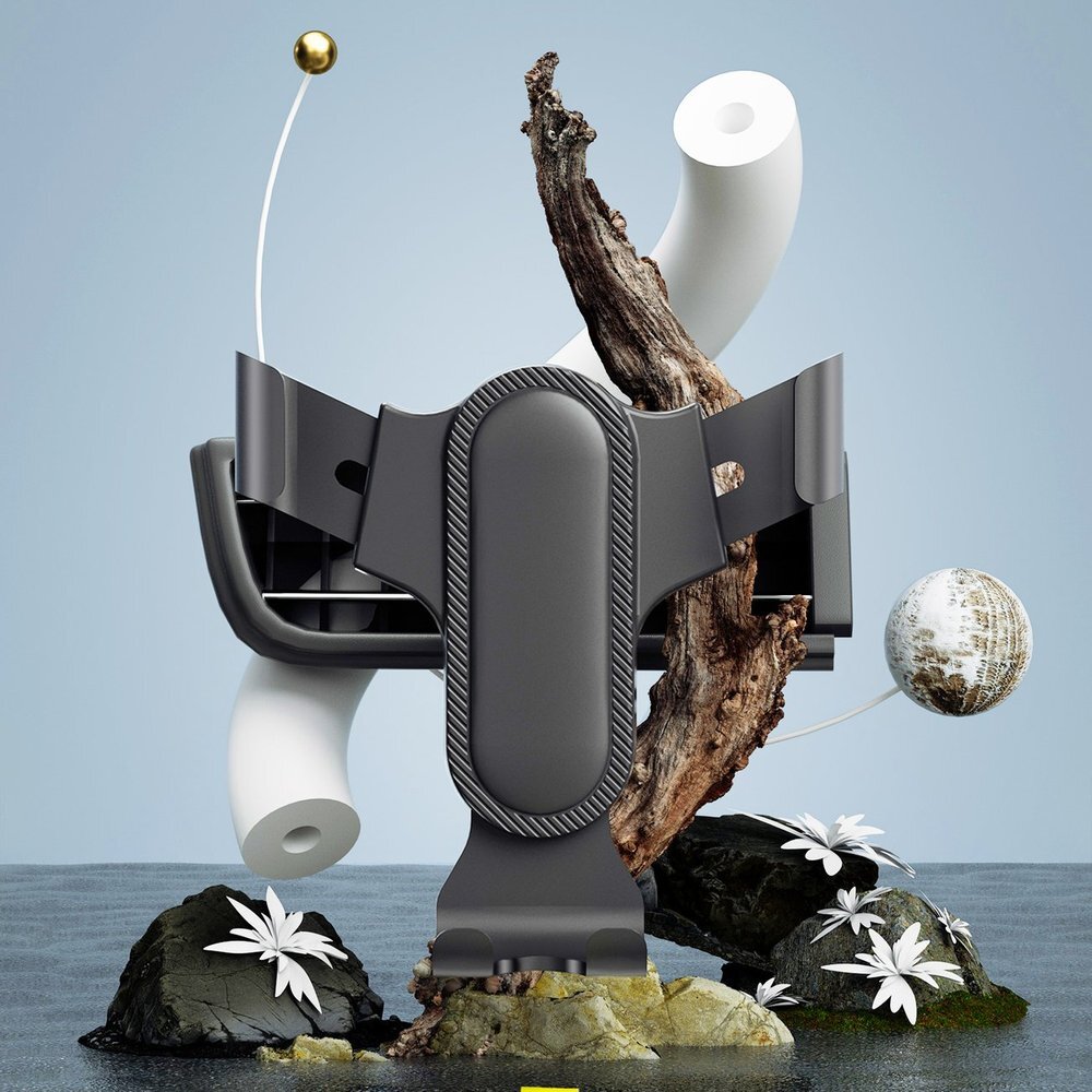 Automobilinis telefono laikiklis Dudao F7s gravitacinis – juodas 5