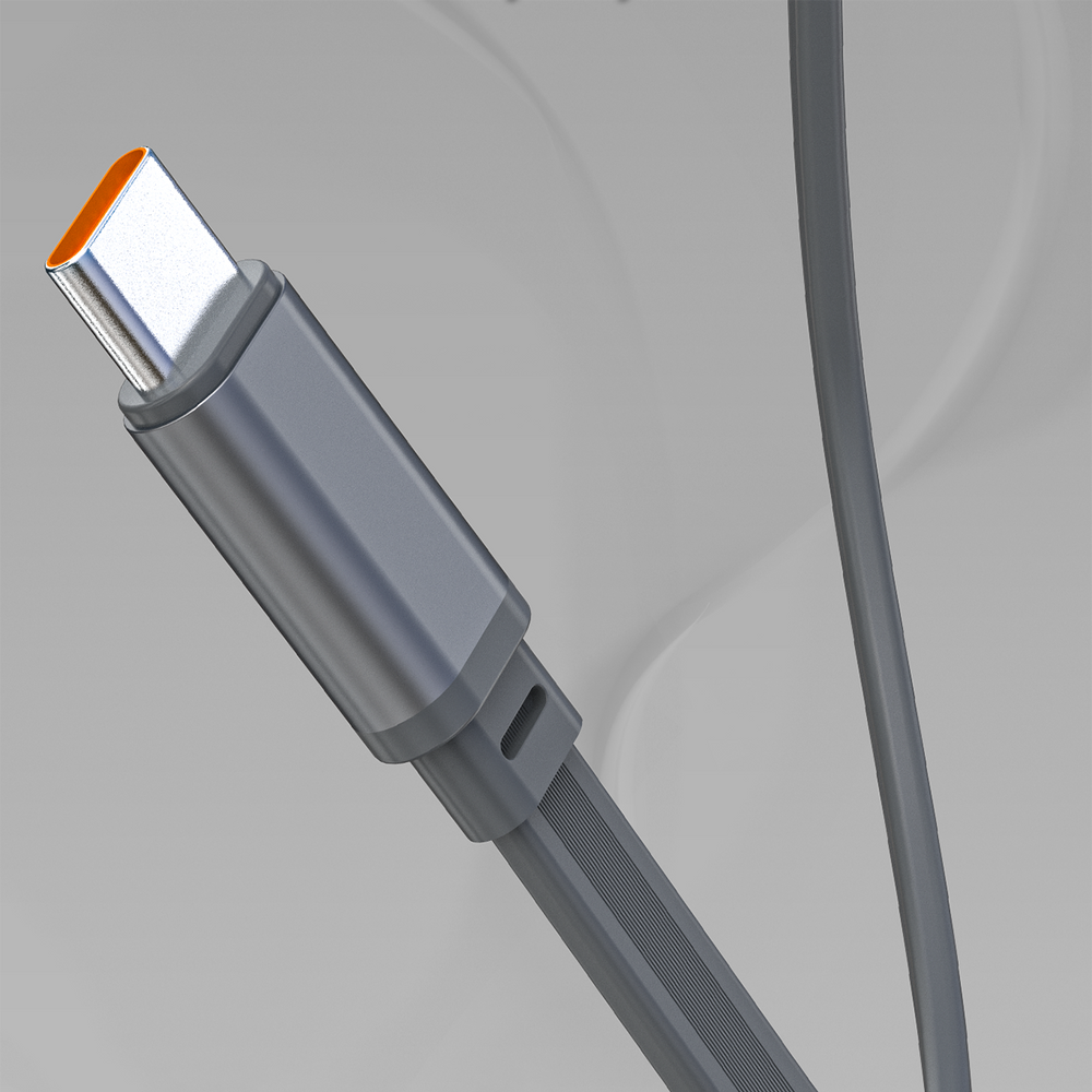 Išorinė baterija Dudao K31 Pro 20000 mAh 45 W su integruotu ištraukiamu USB-C kabeliu – pilka 4