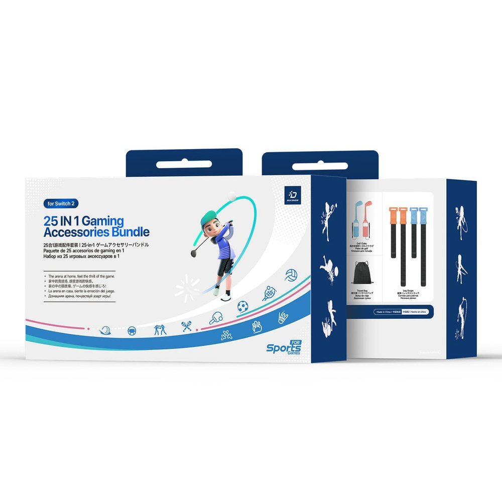 Žaidimų rinkinys Dux Ducis 25-in-1 Nintendo Switch 2 Sporto priedų komplektas su dėklu – įvairiaspalvis 9 Žaidimų rinkinys Dux Ducis 25-in-1 Nintendo Switch 2 Sporto priedų komplektas su dėklu – įvairiaspalvis 9